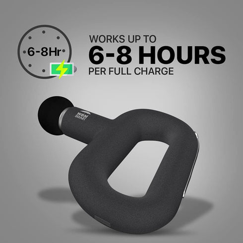 WBM SMART Massage Gun with 6 Massage Heads 3 Speed Levels